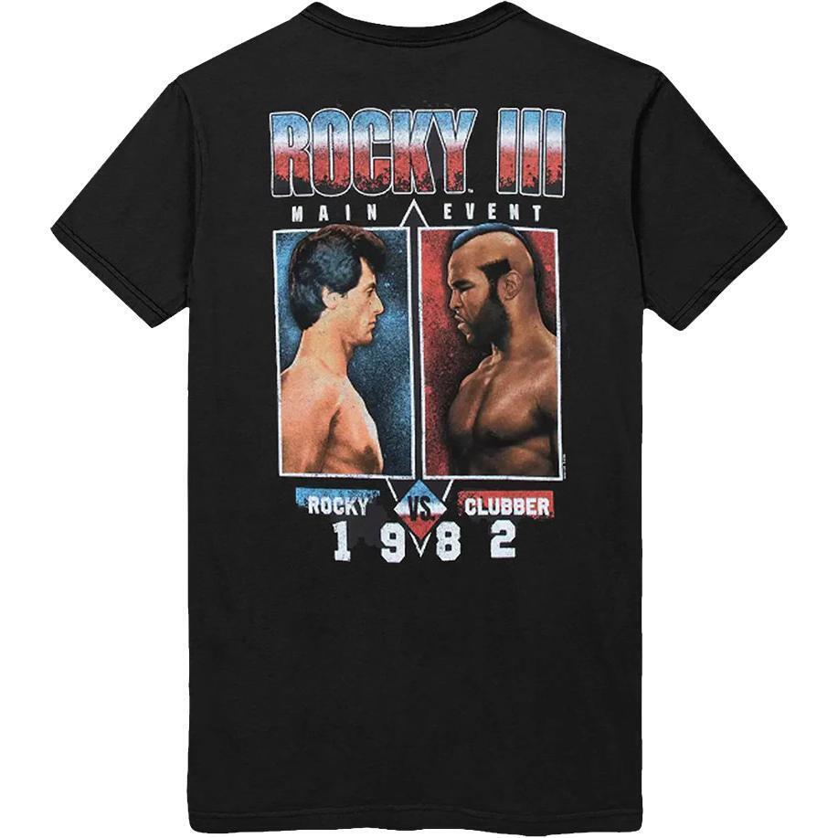 Front Back Rocky Vs Clubber Rocky Iii Tshirt